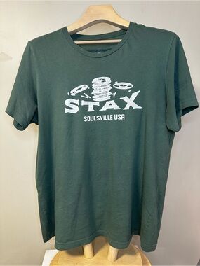 Stax Soulsville USA Records T Shirt Men’s Large Green Memphis Soul Music Tee
